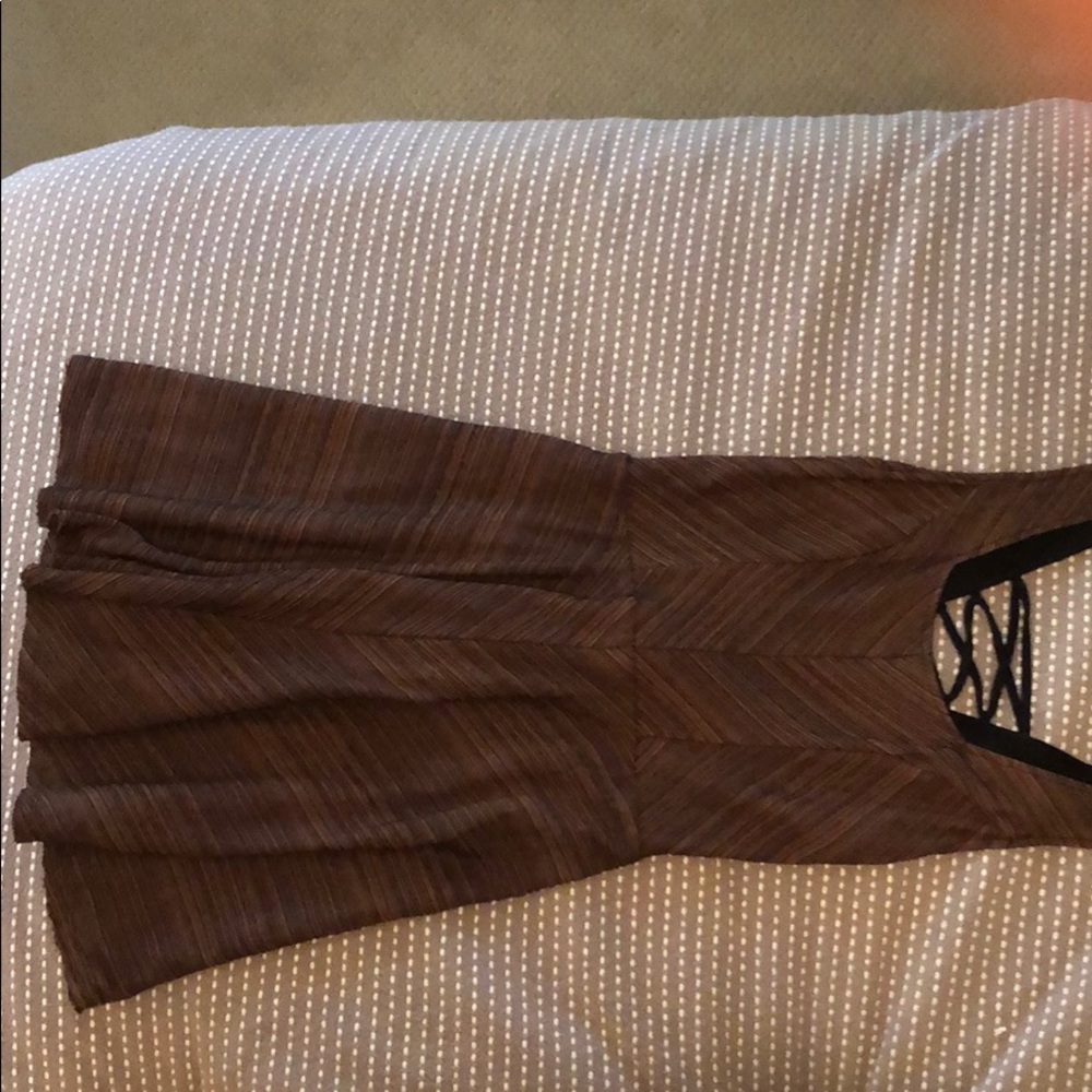 Cute brown and black stripe dress